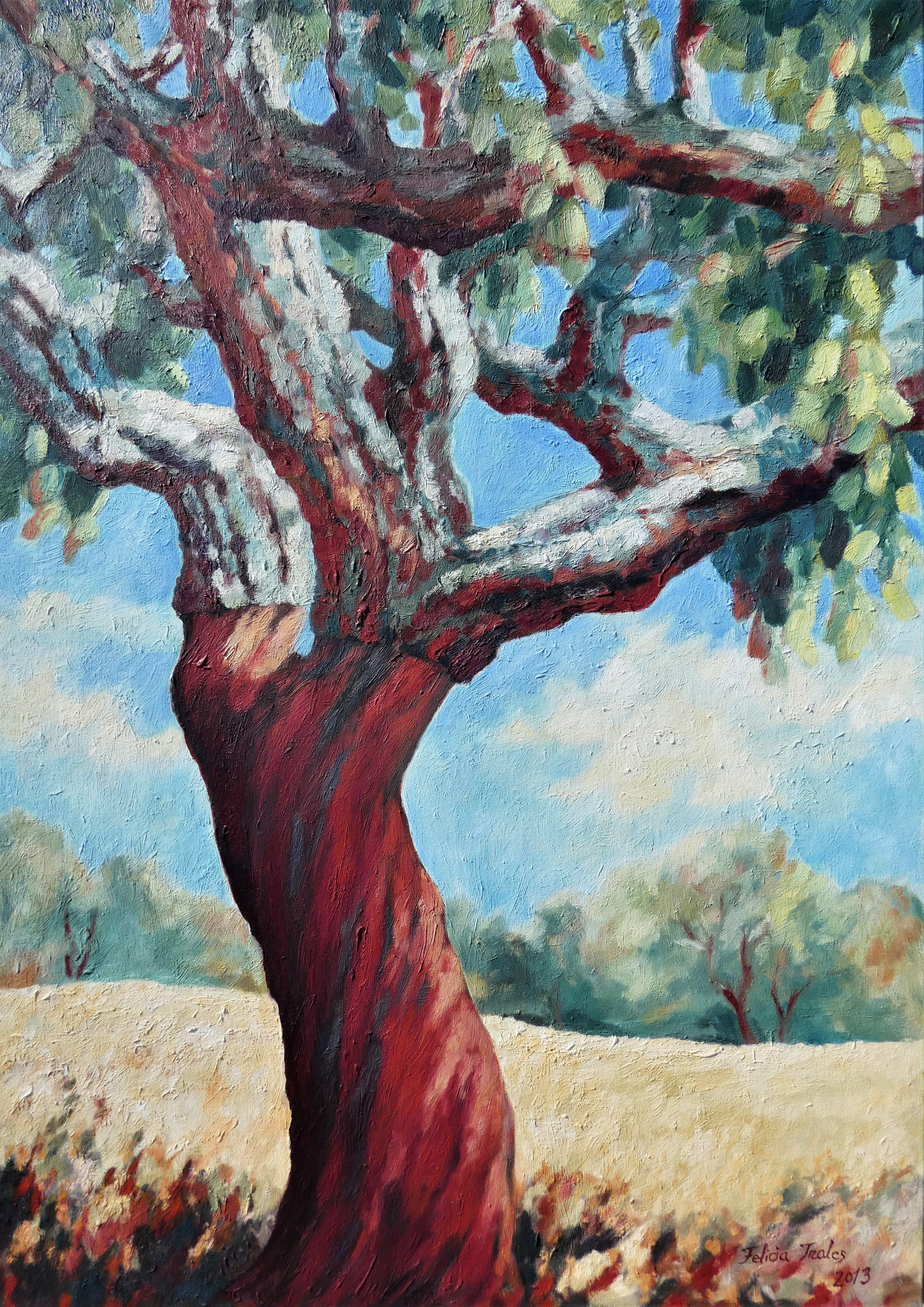 El solitario, Pintura, Óleo sobre lienzo - Painting de Felicia Trales