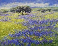 Violet Spring, Painting, Oil on Canvas