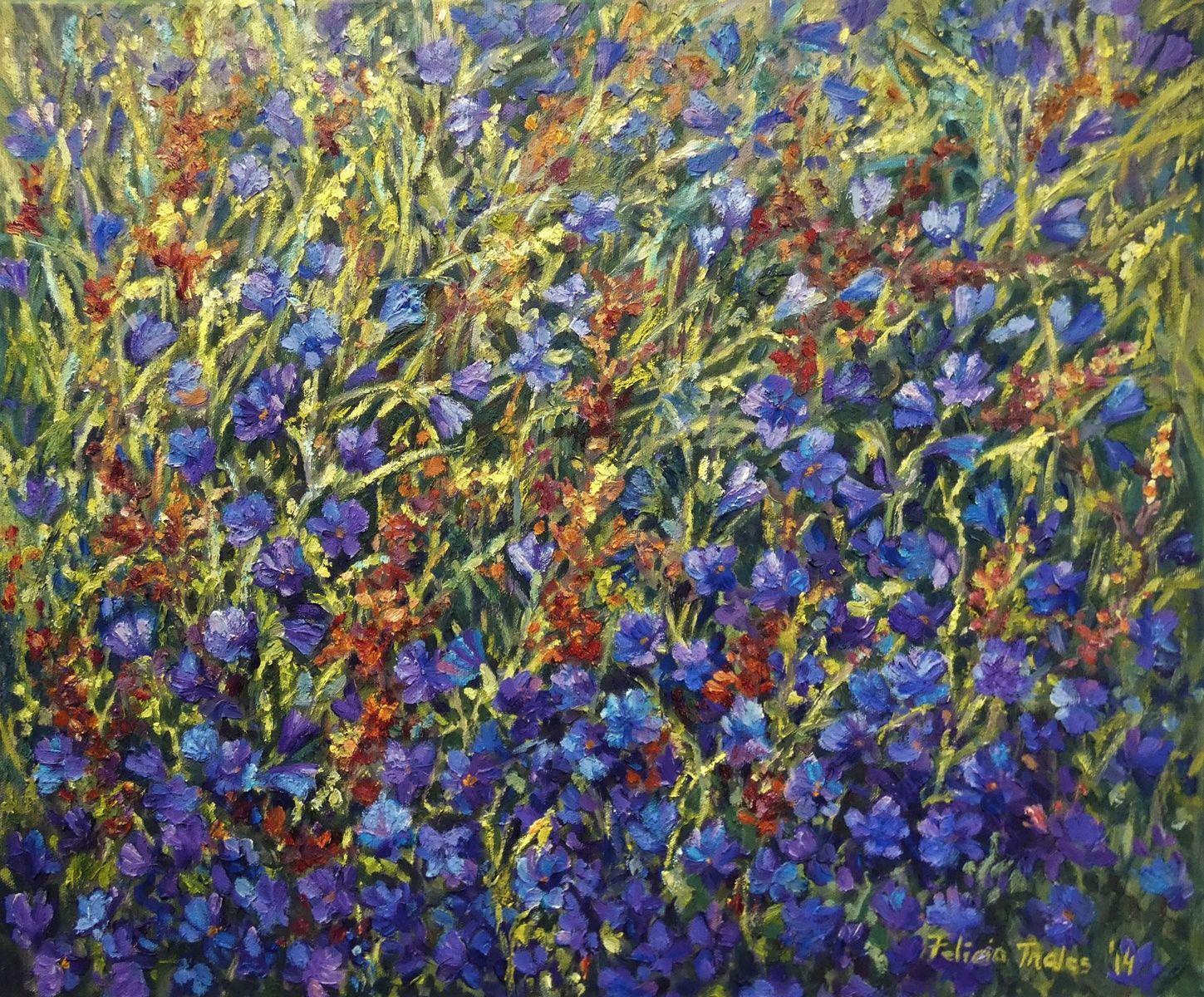 My painting is about Spring, Spring is about Flowers, Strong Colors and Joy. It's like traveling in a dream and waking up suspended in the light. :: Painting :: Impressionist :: This piece comes with an official certificate of authenticity signed by