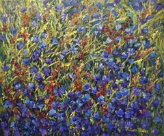 Wildblumen, Gemälde, Öl auf Leinwand