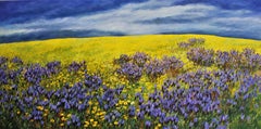 Wild Lavender Field, Painting, Oil on Canvas