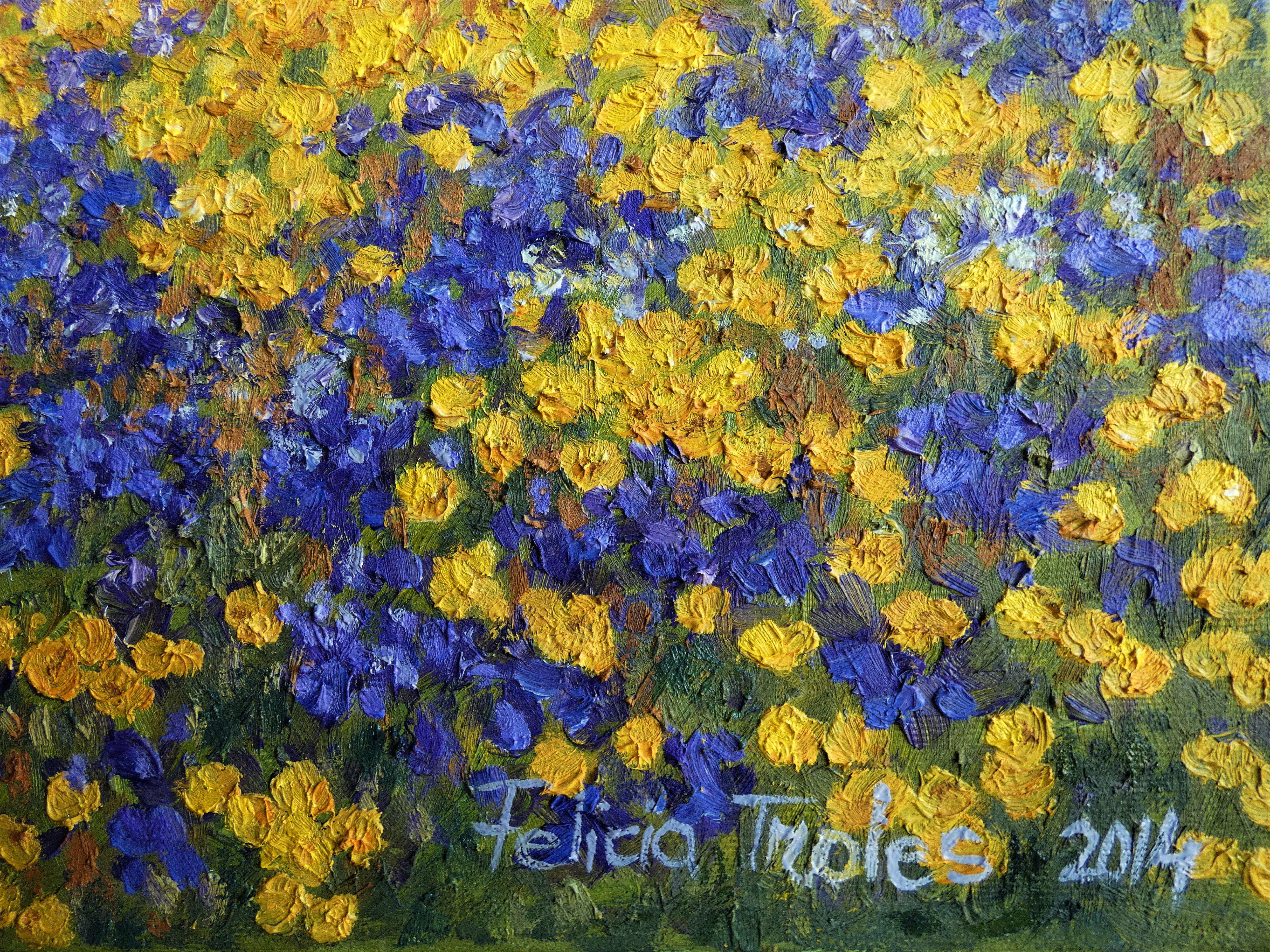 Yellow Spring, Painting, Oil on Canvas For Sale 3