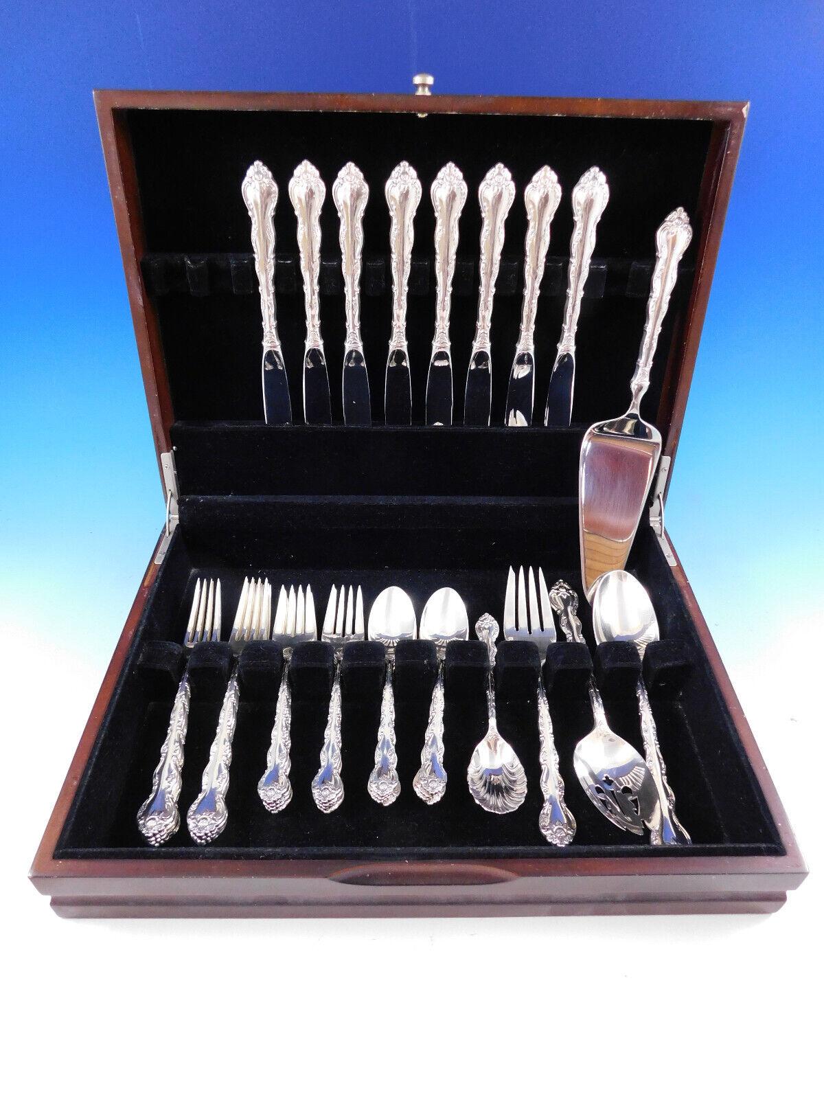 Feliciana by Wallace Sterling Silver Flatware Set for 8 Service 37 Pieces For Sale 5