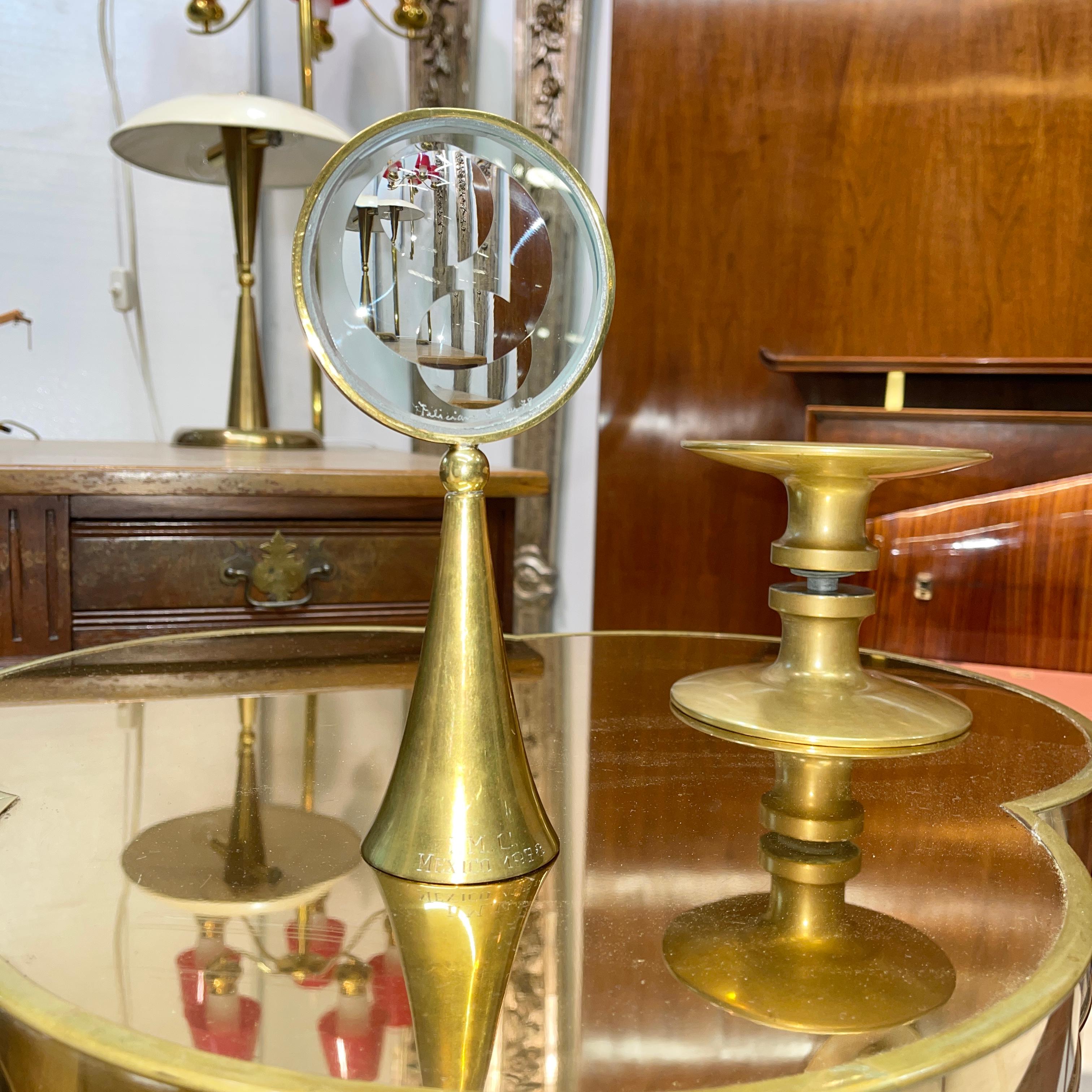 Feliciano Bejar Brass Magiscope Sculpture In Good Condition In Hanover, MA