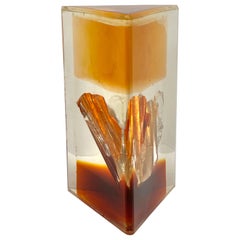 Abstrakte moderne Feliciano-Skulptur aus Lucite-Bejarharz