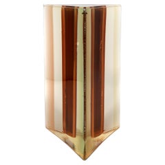 Vintage Feliciano Béjar Triangular Lucite Sculpture '1971'