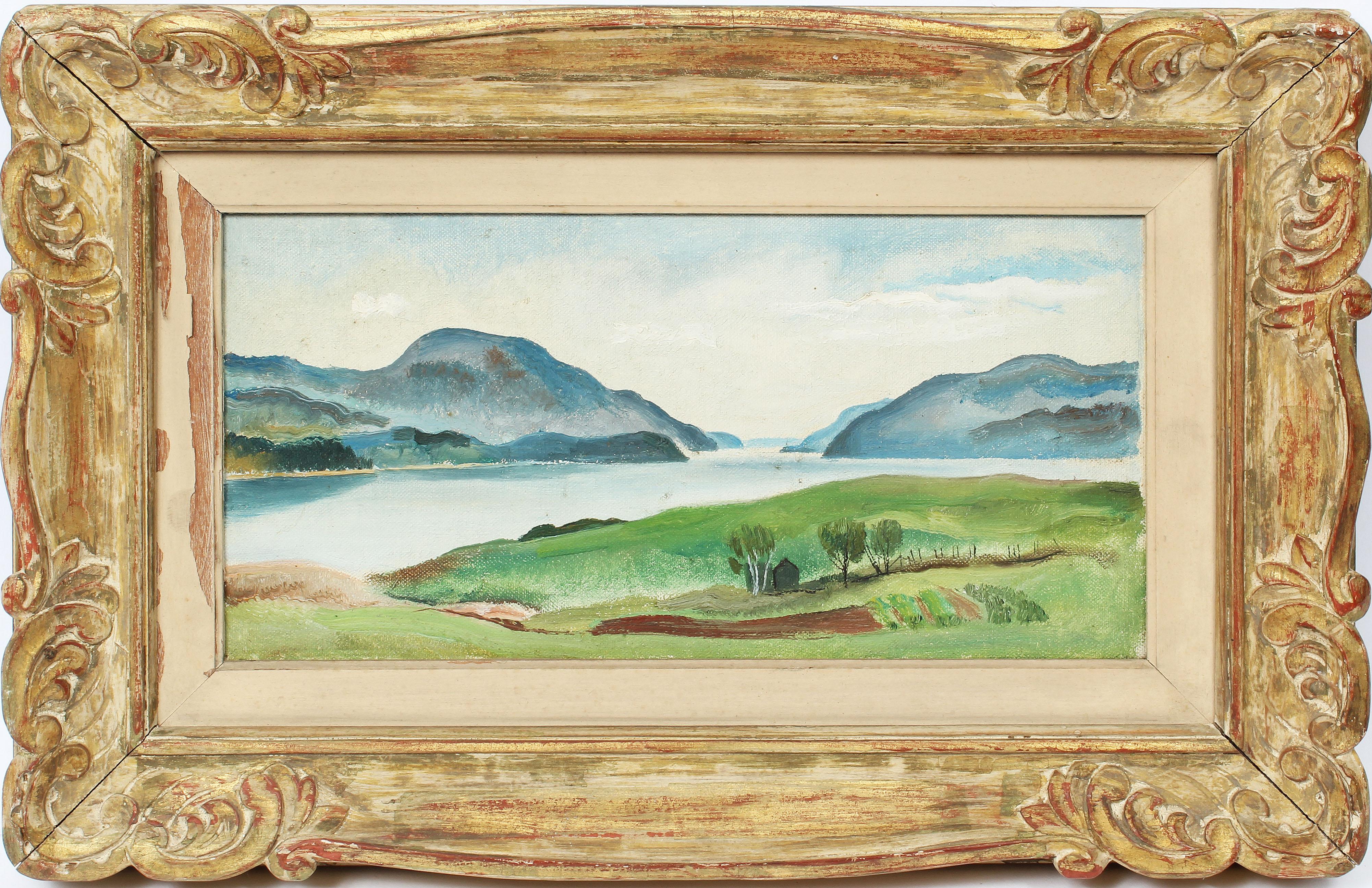 Felicie Howell Landscape Painting - Antique American Female Impressionist St. David's Bermuda Harbor Oil Painting