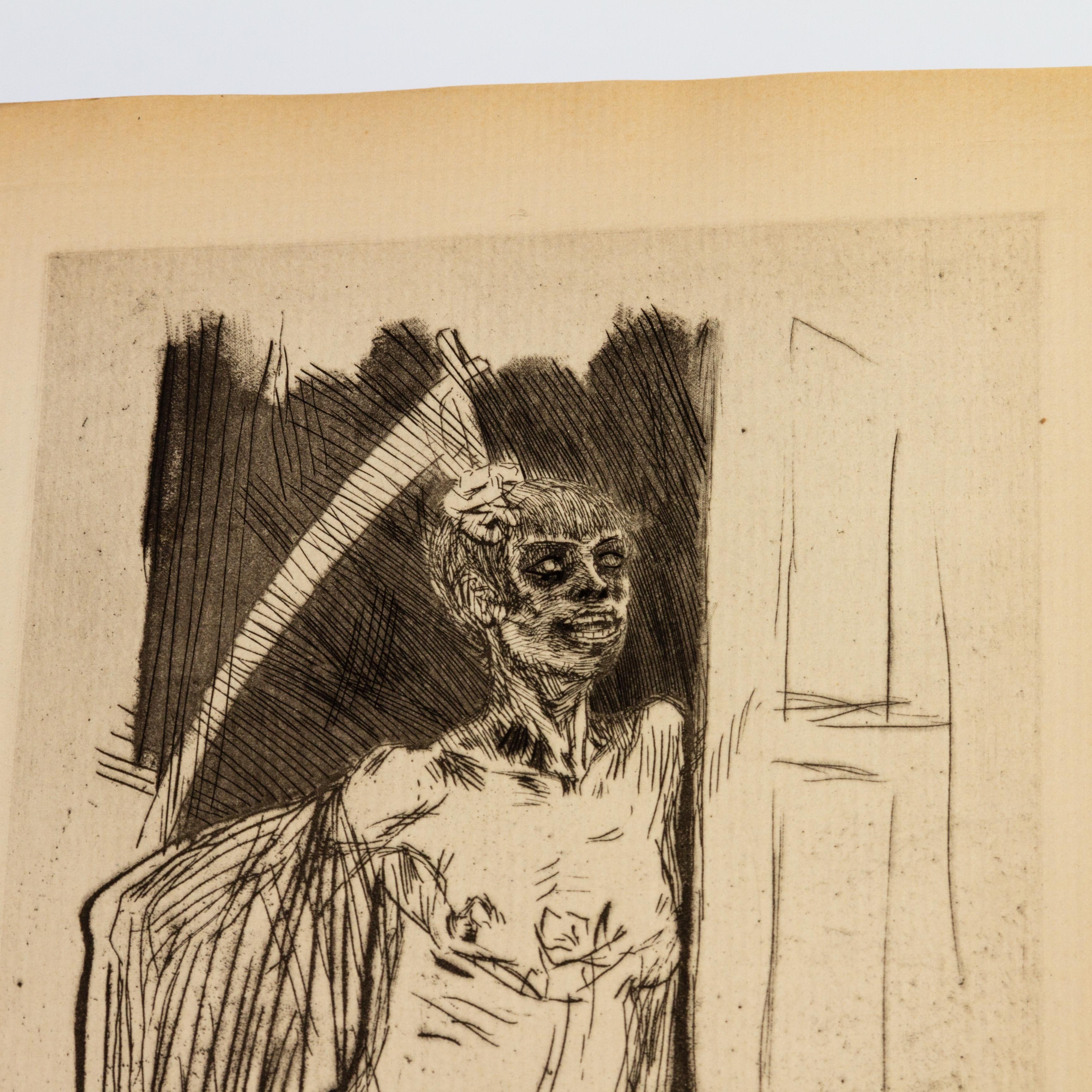Felicien Rops (1833-1898) belgische Original-Radierung des 19. Jahrhunderts (Belgisch) im Angebot