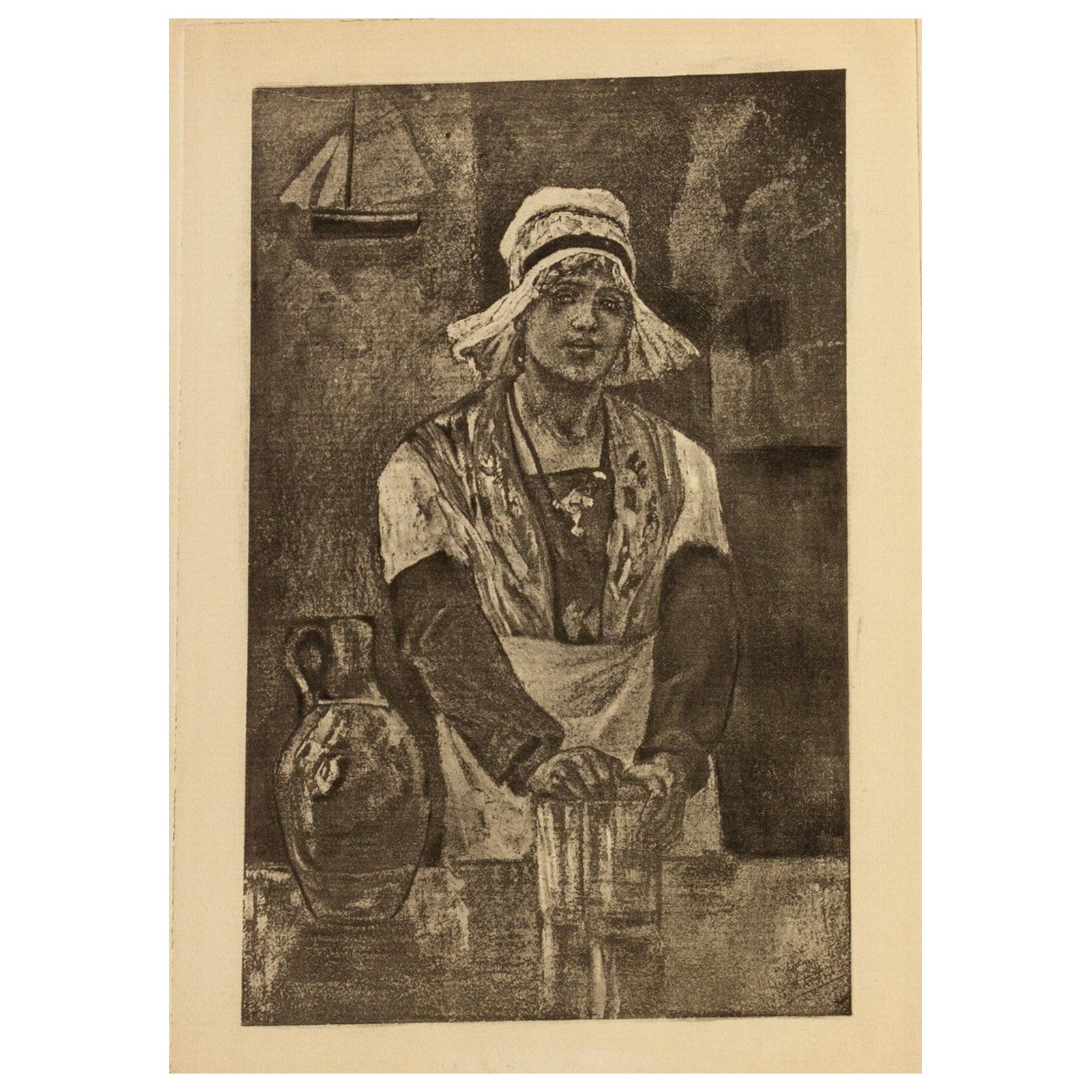 Felicien Rops (1833-1898) belgische Original-Radierung des 19. Jahrhunderts
