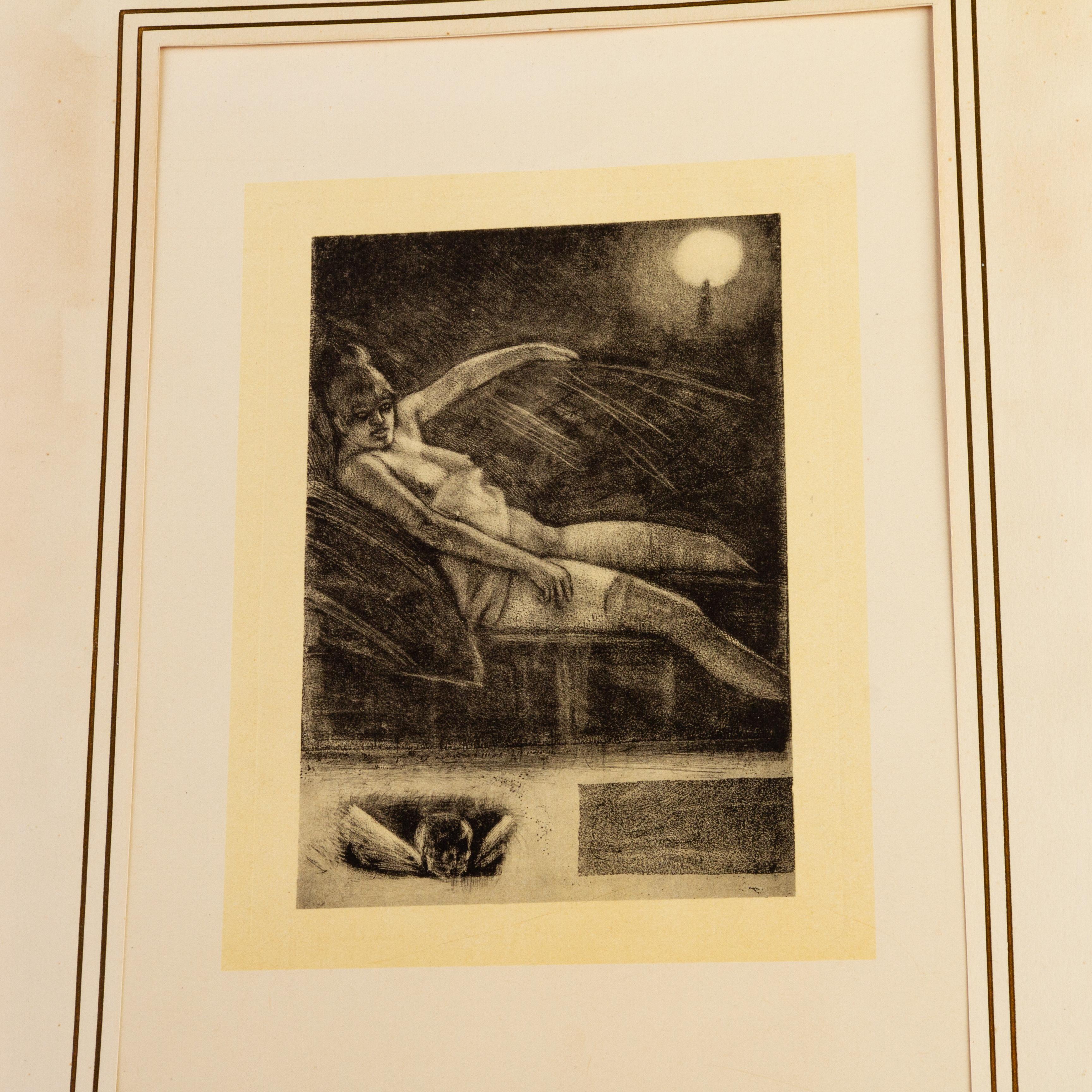 Felicien Rops (1833-1898) Belgian Original Etching 19th Century 
Good overall condition

Félicien Victor Joseph Rops ( 1833-1898) was a Belgian artist associated with Symbolism and the Parisian Fin-de Siecle. He was a painter, illustrator,