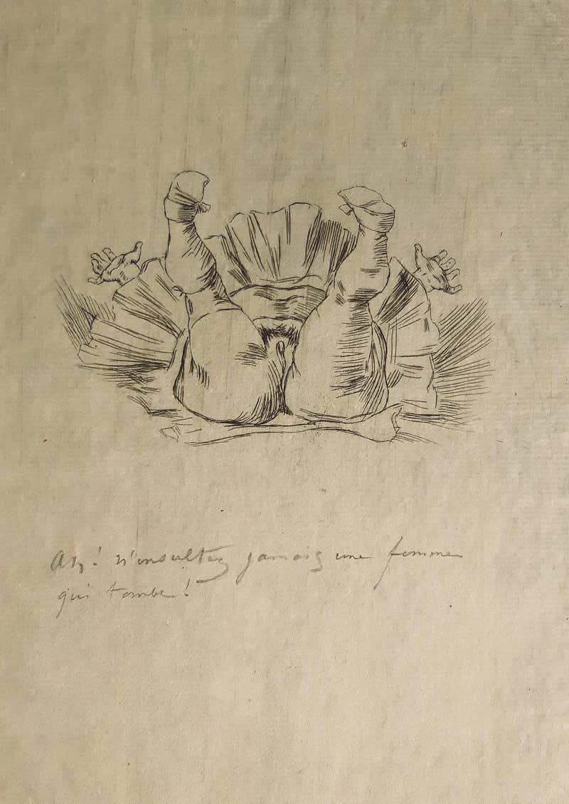 Pinned By Rops Félicien Rops Art - 15 For Sale at 1stDibs | etching, etching by rops ...