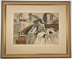 Félicien Rops, Le Gandin Ivre / The Drunken Dandy, Engraving in colours