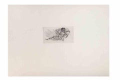Kindness Etching by Félicien Rops, Symbolist, Artist's Proof, 1880s