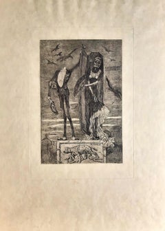 El Vice Supremo  - Aguafuerte de Félicien Rops - 1883