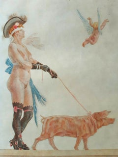 Original-Radierung „Les Pornocrats“ von Flicien Rops – 1885