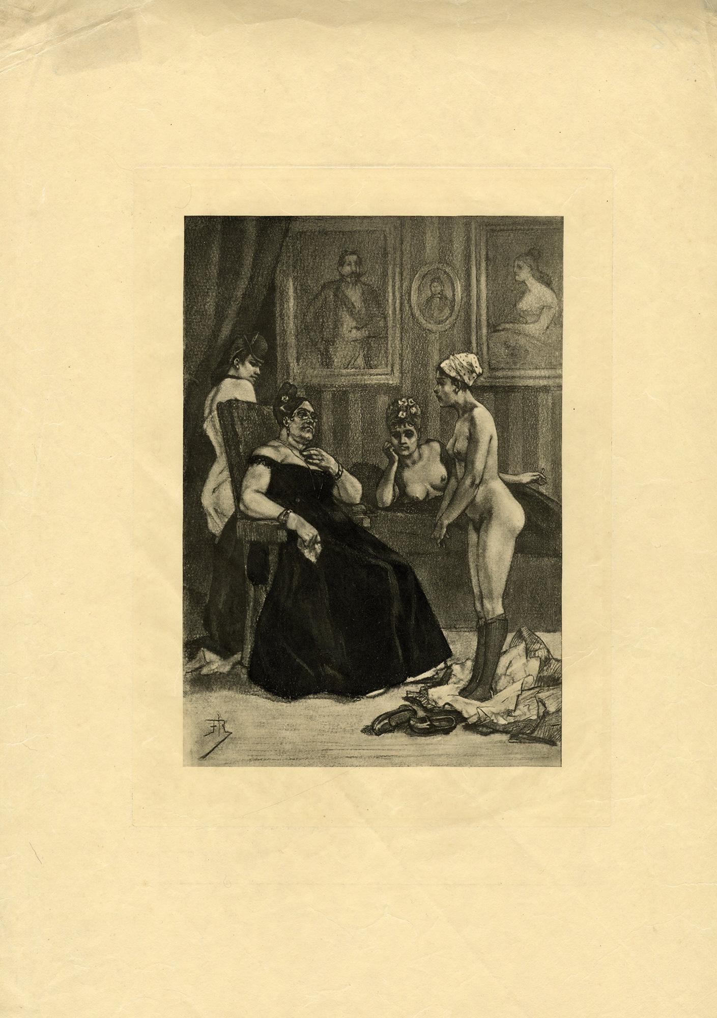 L'examen (The Examination) - Print by Félicien Rops