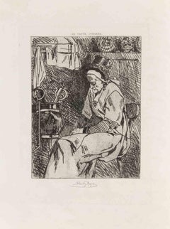 Ma Tante Johanna - Gravure d'après Félicien Rops - 1908