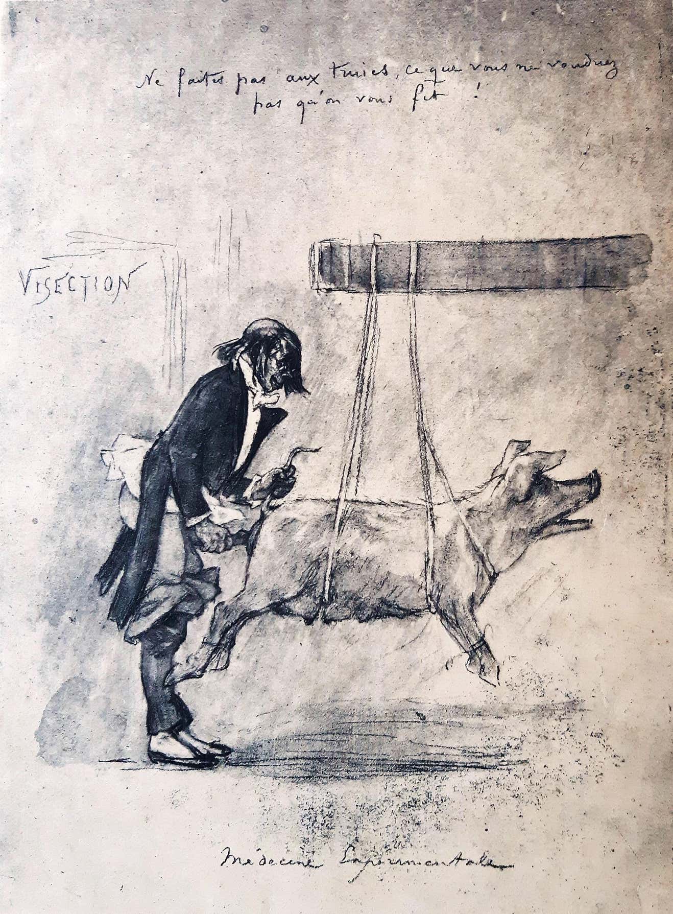 Pinned By Rops Félicien Rops – Médecine Expérimentale - Radierung von Félicien Rops ...