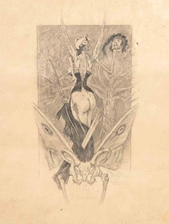 La création de l'amour... - Gravure de Félicien Rops - 1887