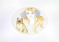 Portrait - Lithograph by Felicita Frai - 1980s