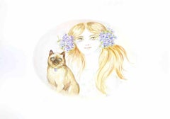 Portrait - Lithograph by Felicita Frai - 1980s