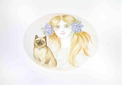 Portrait - Lithograph by Felicita Frai - 1980s