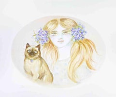 Portrait - Lithograph by Felicita Frai - 1980s