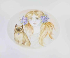 Portrait - Lithograph by Felicita Frai - 1980s