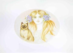 Portrait - Lithograph by Felicita Frai - 1980s