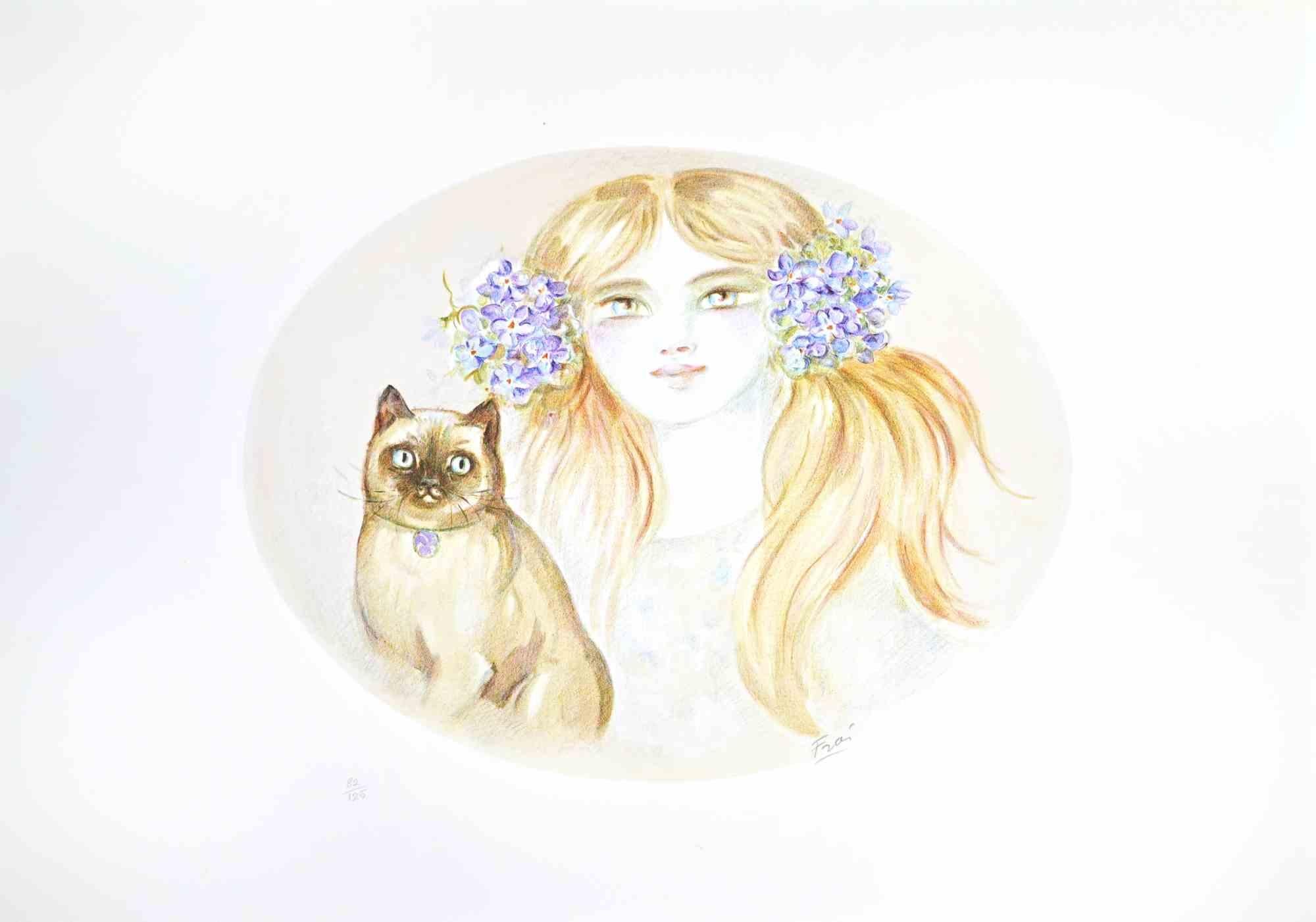 Lithograph on paper realized by Felicita Frai.

Edition of 125.

Hand signed and numbered in pencil.

Excellent condition.