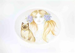 Portrait - Lithograph by Felicita Frai - 1980s