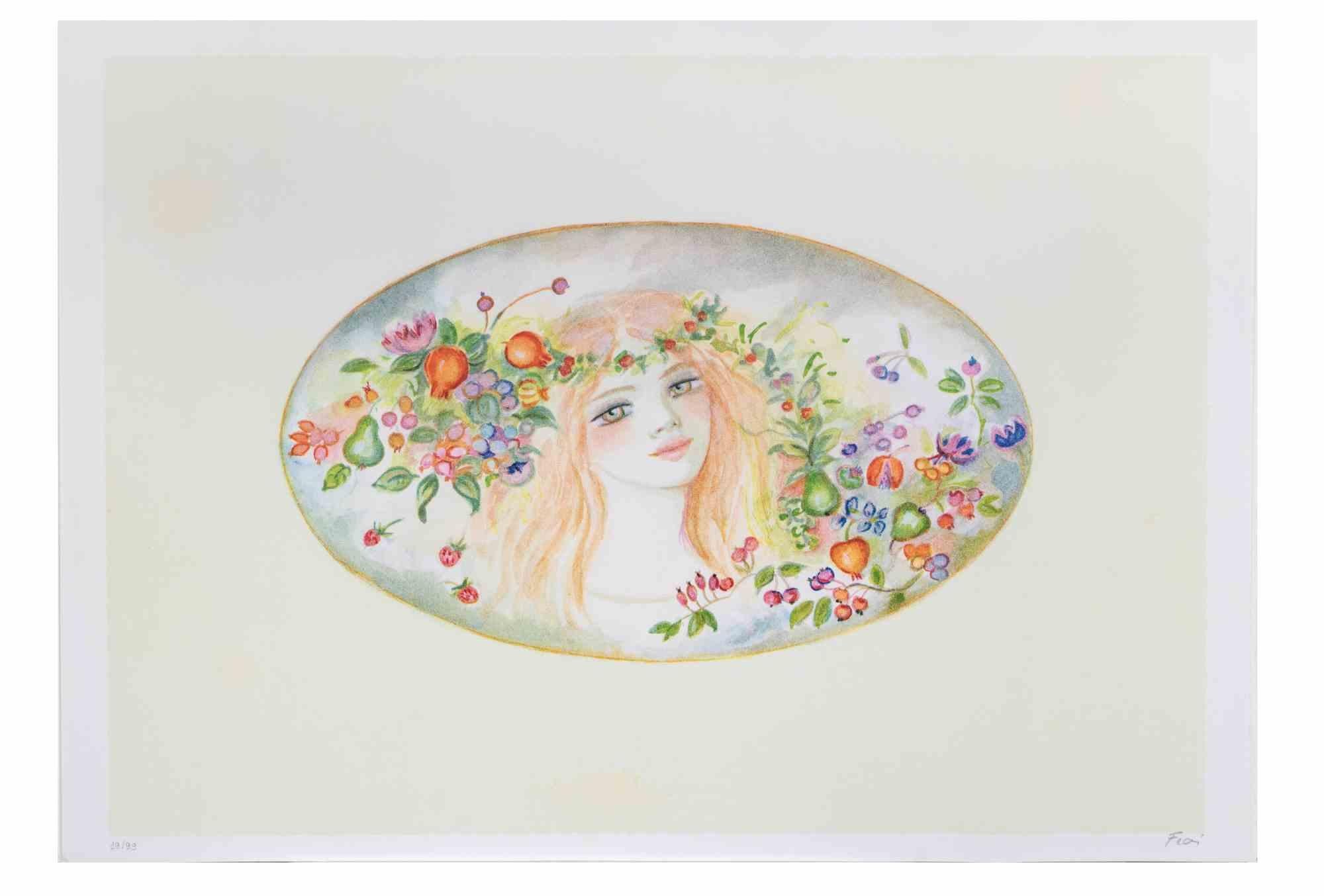 Lithograph on paper realized by Felicita Frai.

Edition of 99.

Hand signed and numbered in pencil.

Excellent condition.