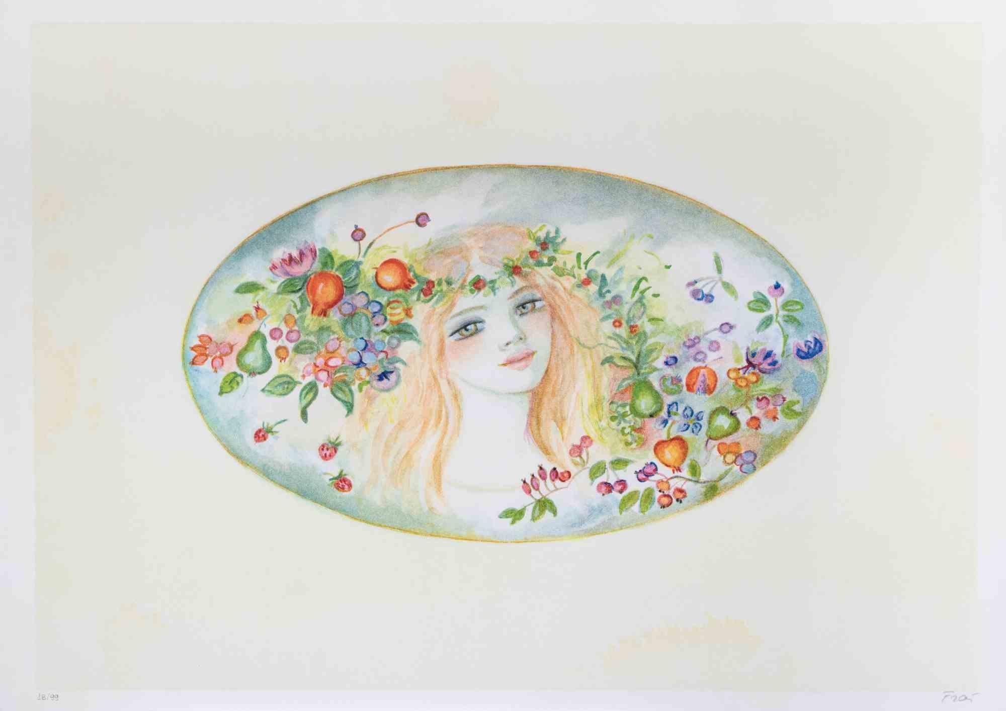 Lithograph on paper realized by Felicita Frai.

Edition of 99.

Hand signed and numbered in pencil.

Excellent condition.