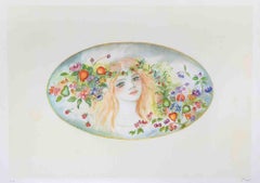Felicita Frai - Ritratto con ghirlanda di fiori - Litografia di Felicita Frai - Anni
80 Ritratto con ghirlanda di fiori - Litografia di Felicita Frai - Anni
80