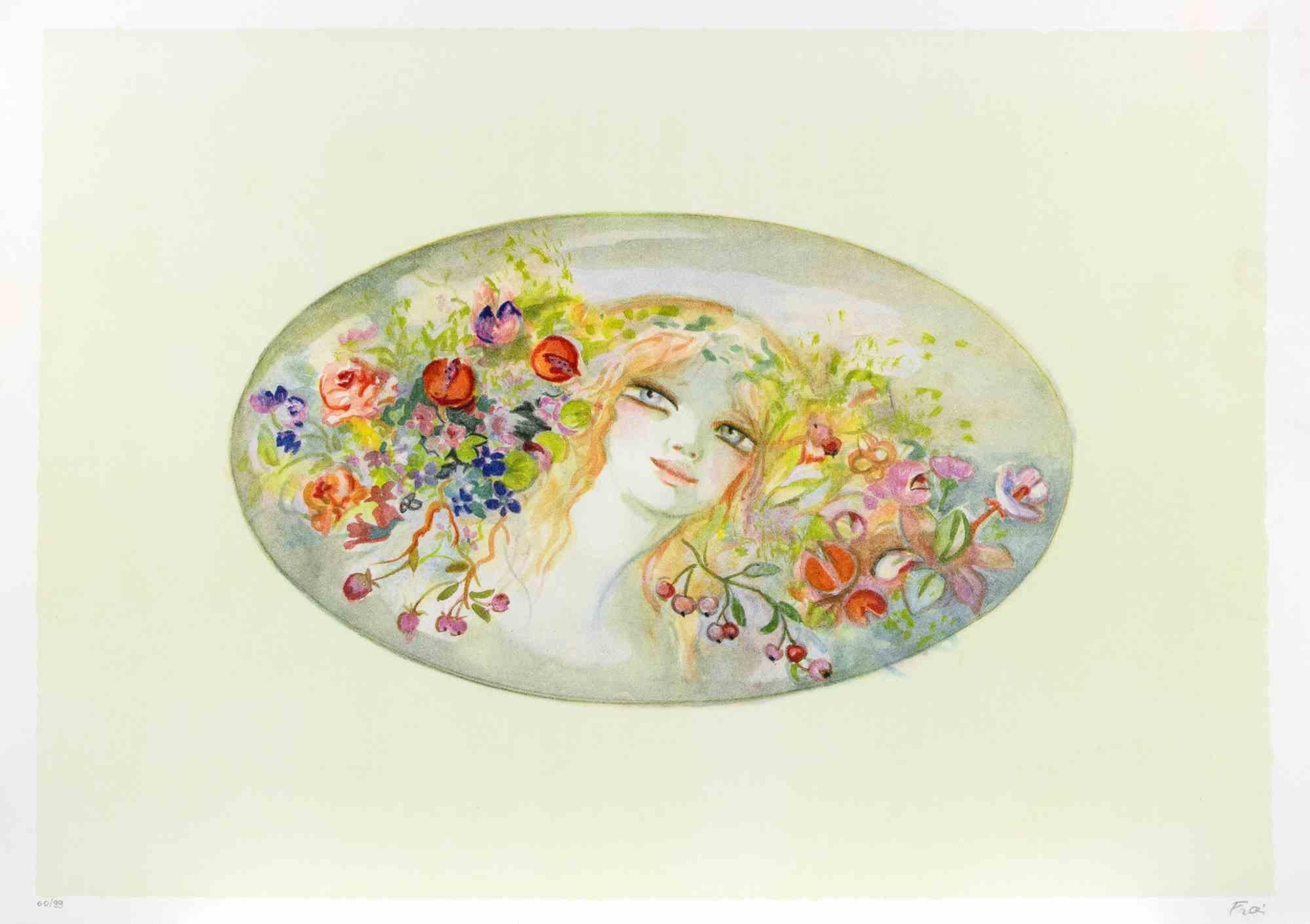 Lithograph on paper realized by Felicita Frai.

Edition of 99.

Hand signed and numbered in pencil.

Excellent condition.