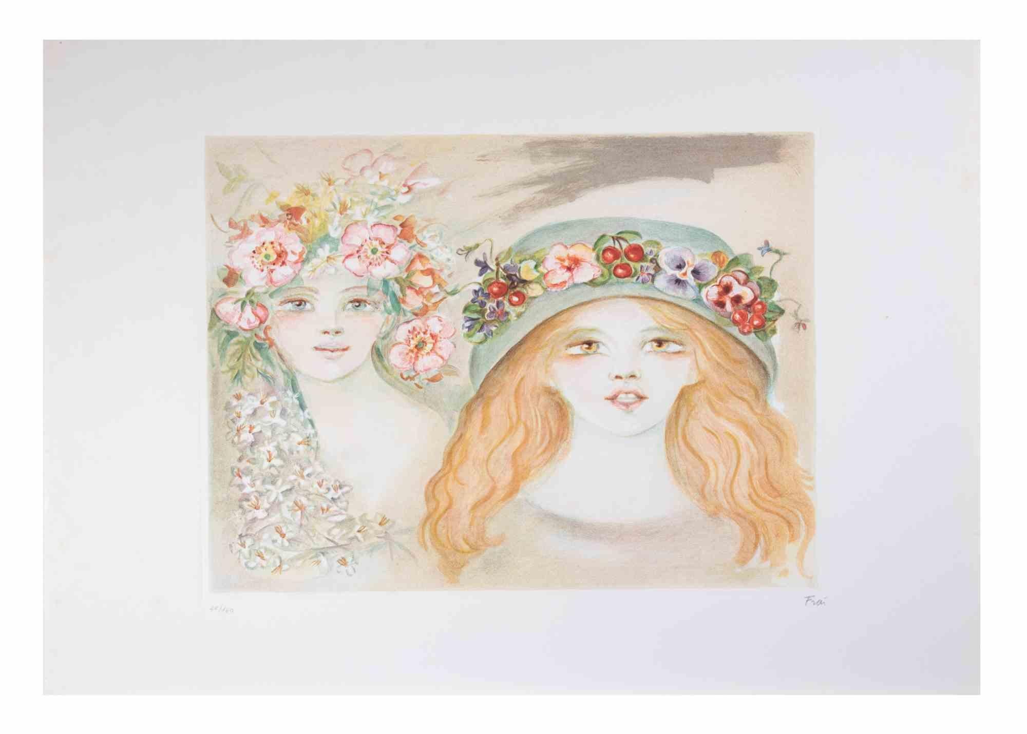 Sybils - Lithographie de Felicita Frai - années 1980 en vente 1