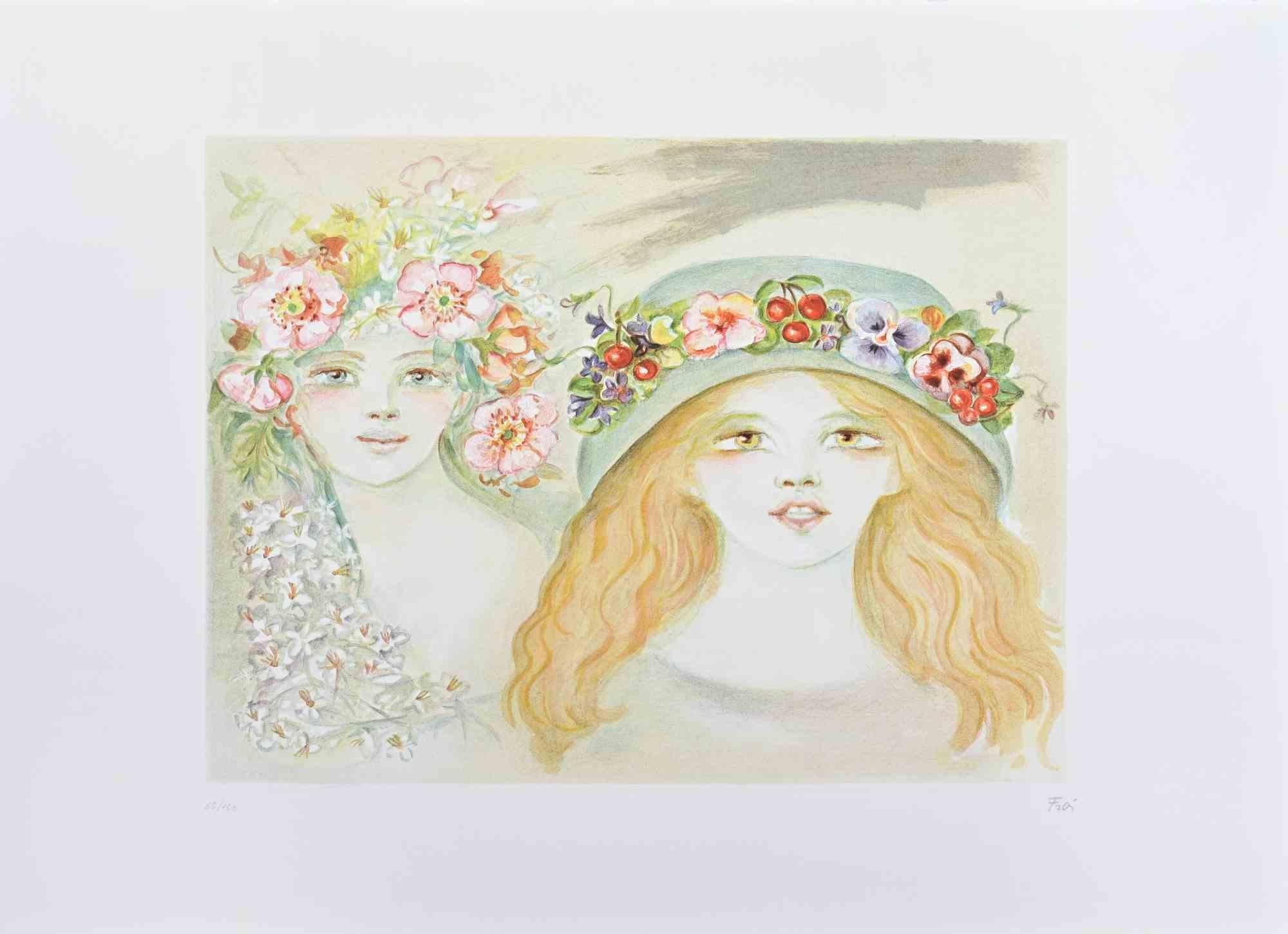 Sybils - Lithographie de Felicita Frai - années 1980