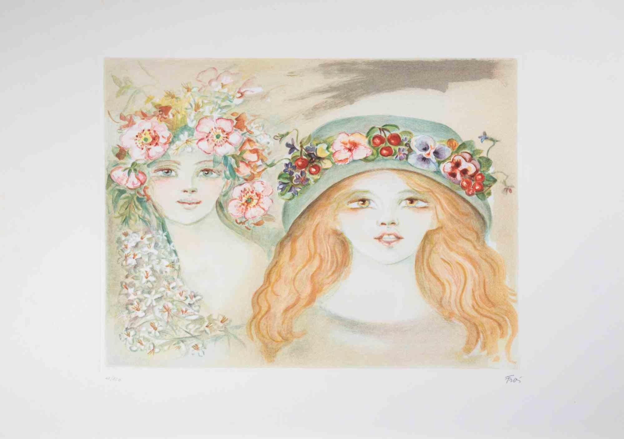 Sybils - Lithographie de Felicita Frai - années 1980