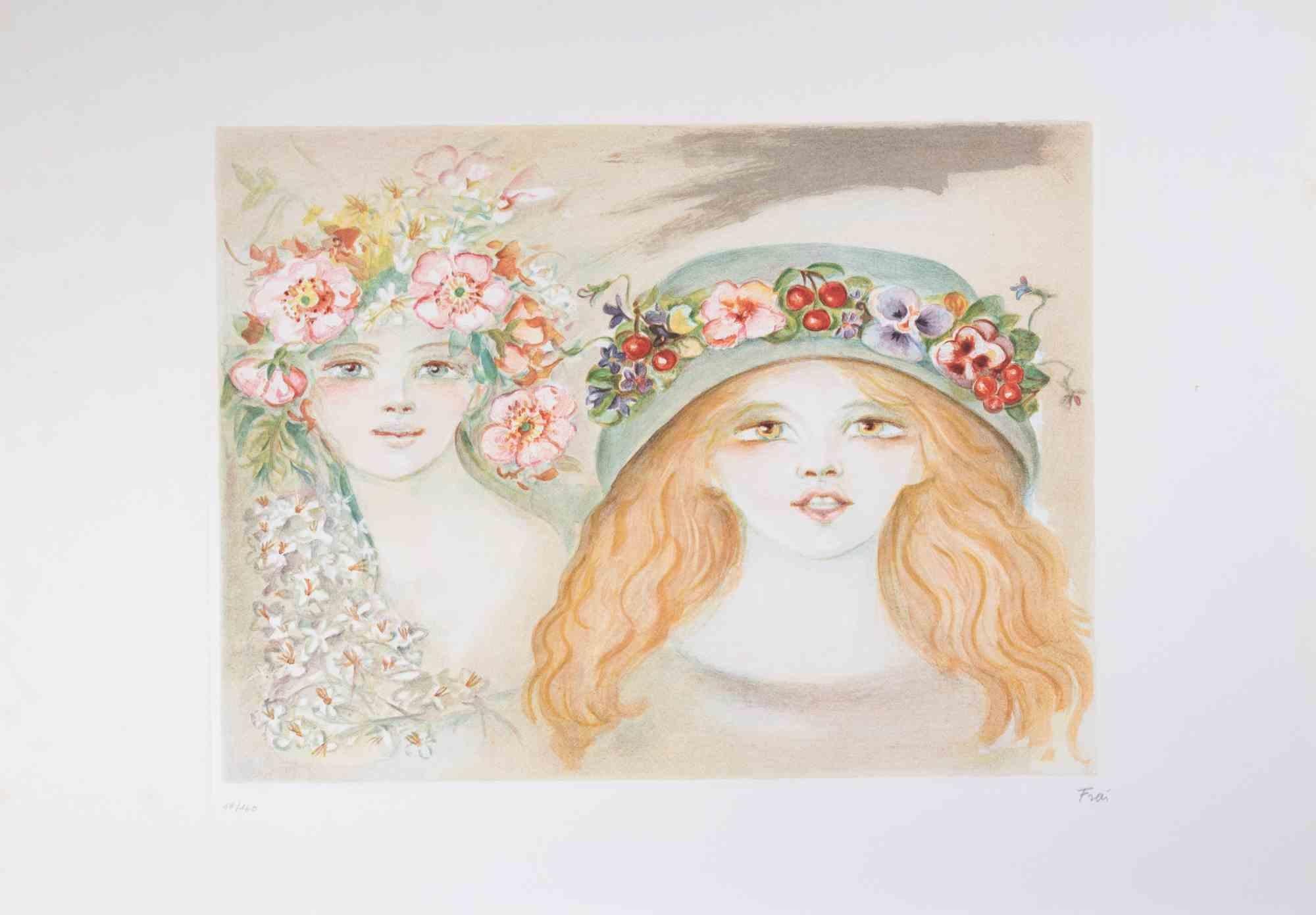 Sybils - Lithographie de Felicita Frai - années 1980