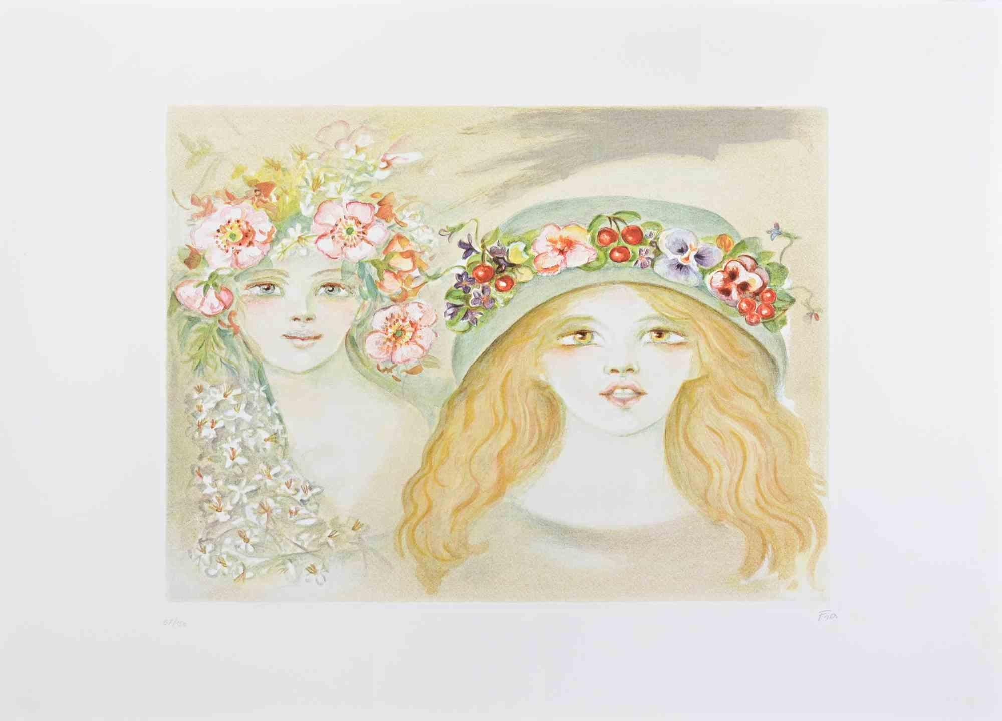 Sibille - Litografia di Felicita Frai - Anni
80