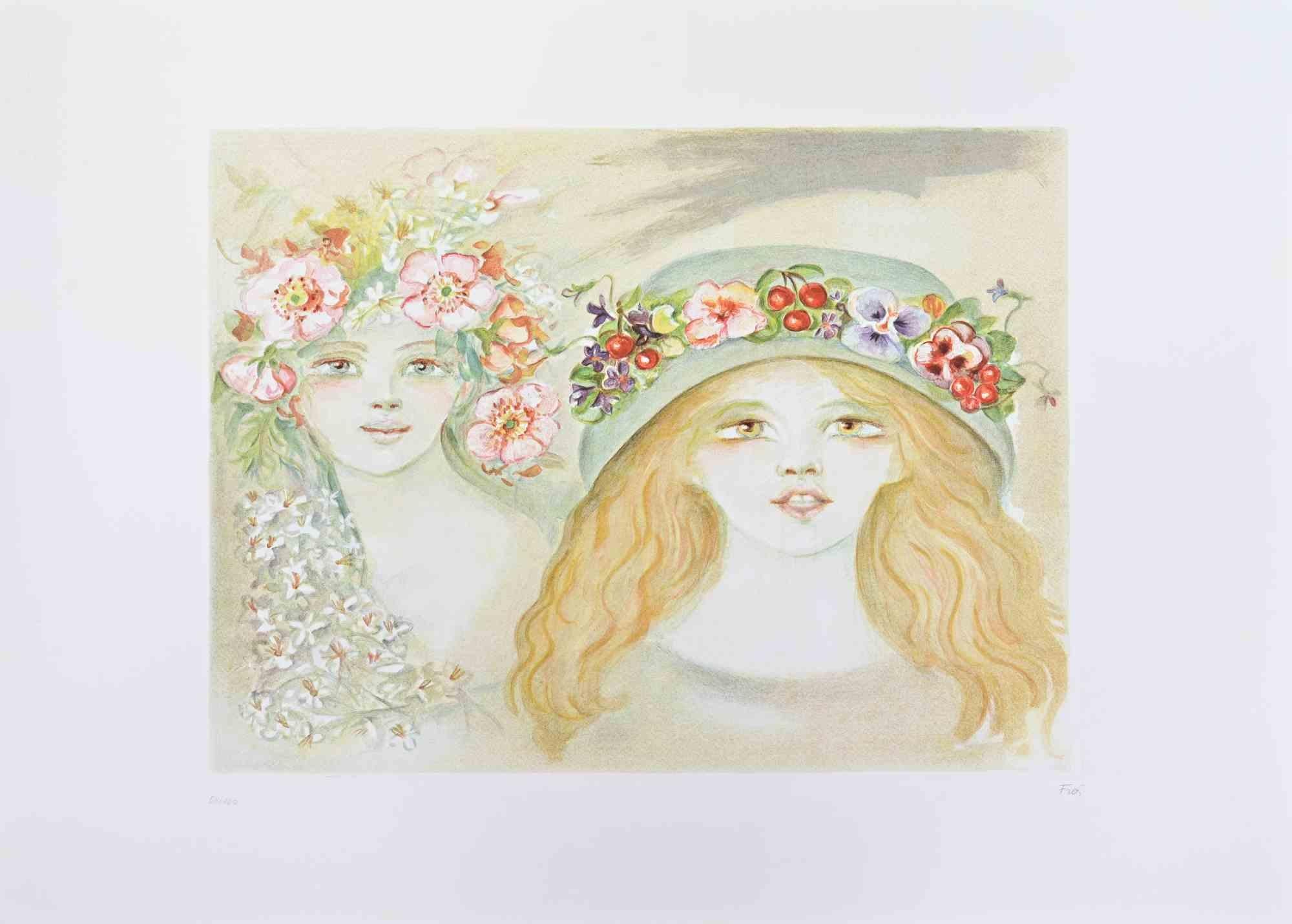 Sybils - Lithograph by Felicita Frai - 1980s