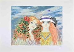 Two Girls - Lithograph by Felicita Frai - 1980s