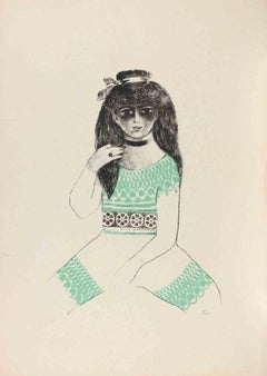 Femme - Lithographie de Felicita Frai - années 1980