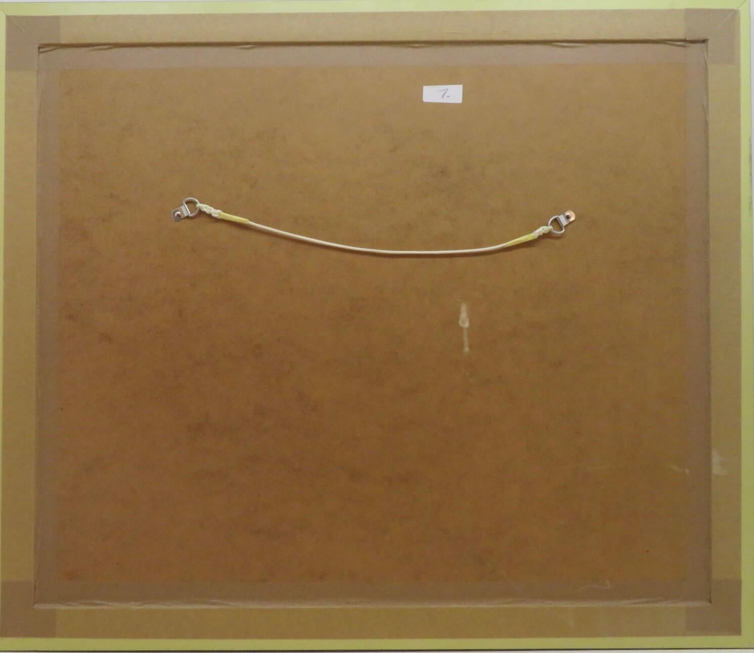 (1913-2009)Galés finales del siglo XX PINTURA ORIGINAL AL ÓLEO El borde del jardín 1