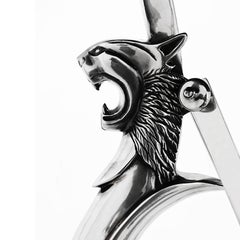 Tavolino Feline con finitura argento