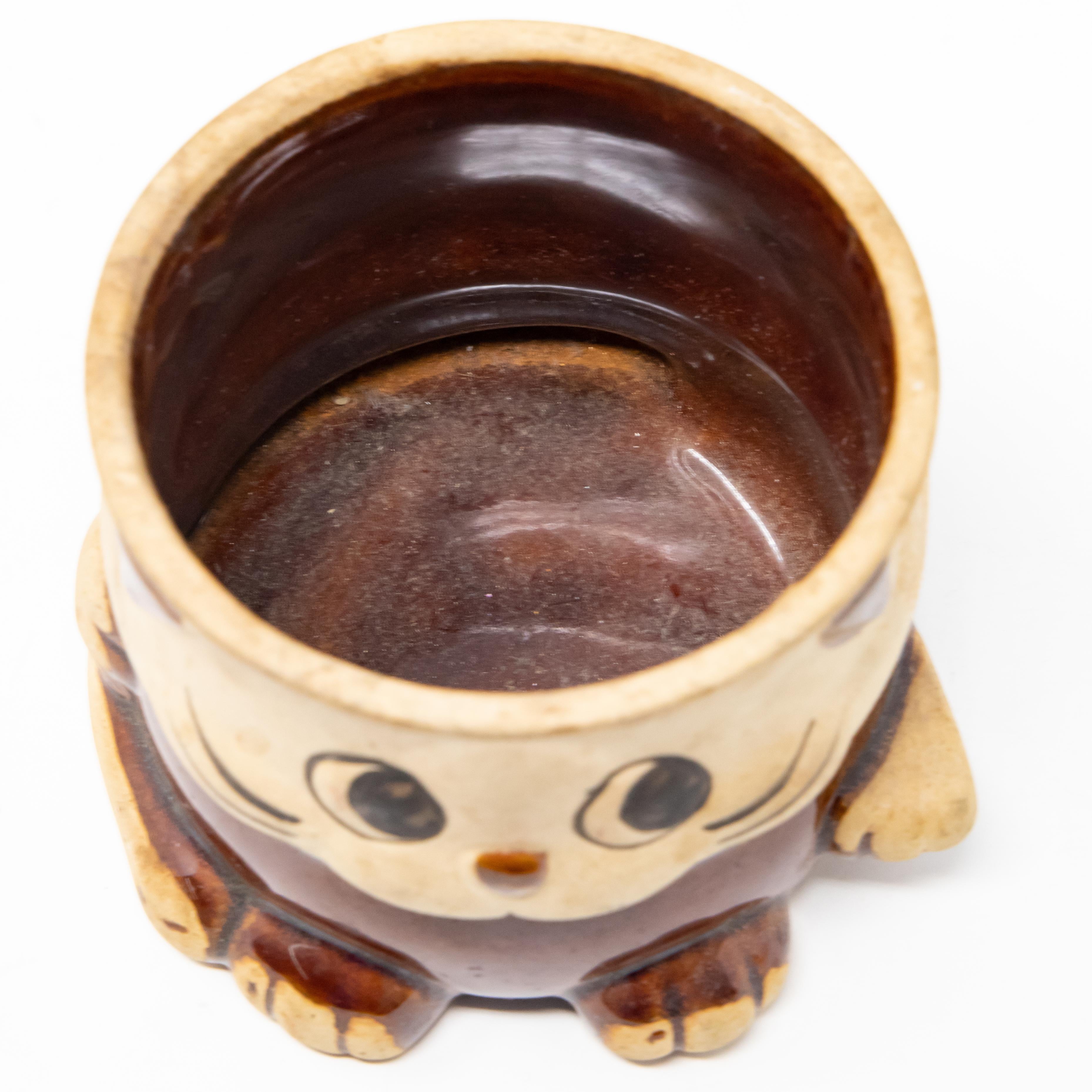 Fired Feline Stoneware Mug For Sale