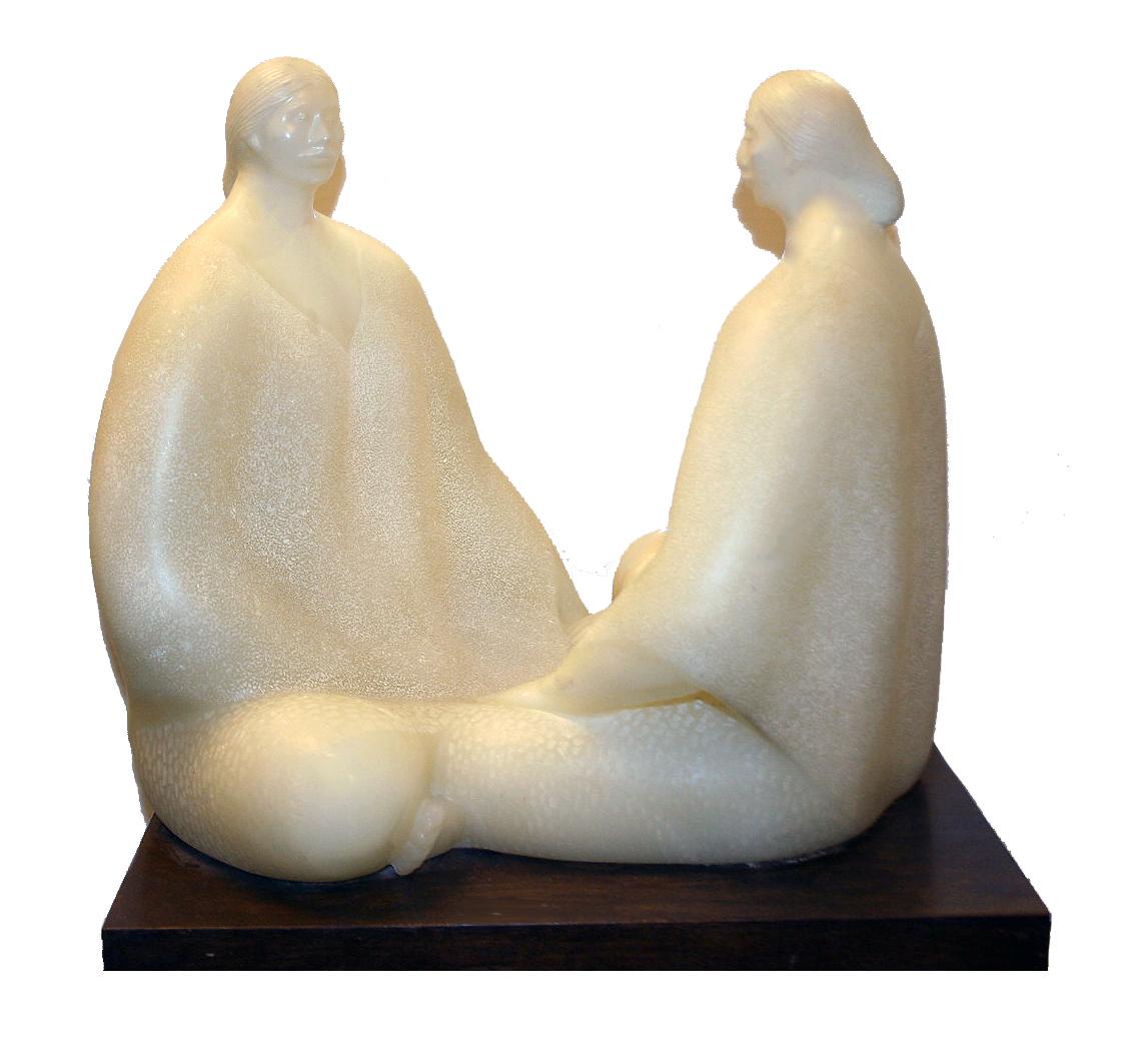 Felipe Castañeda Figurative Sculpture - UNTITLED (TWO WOMEN)