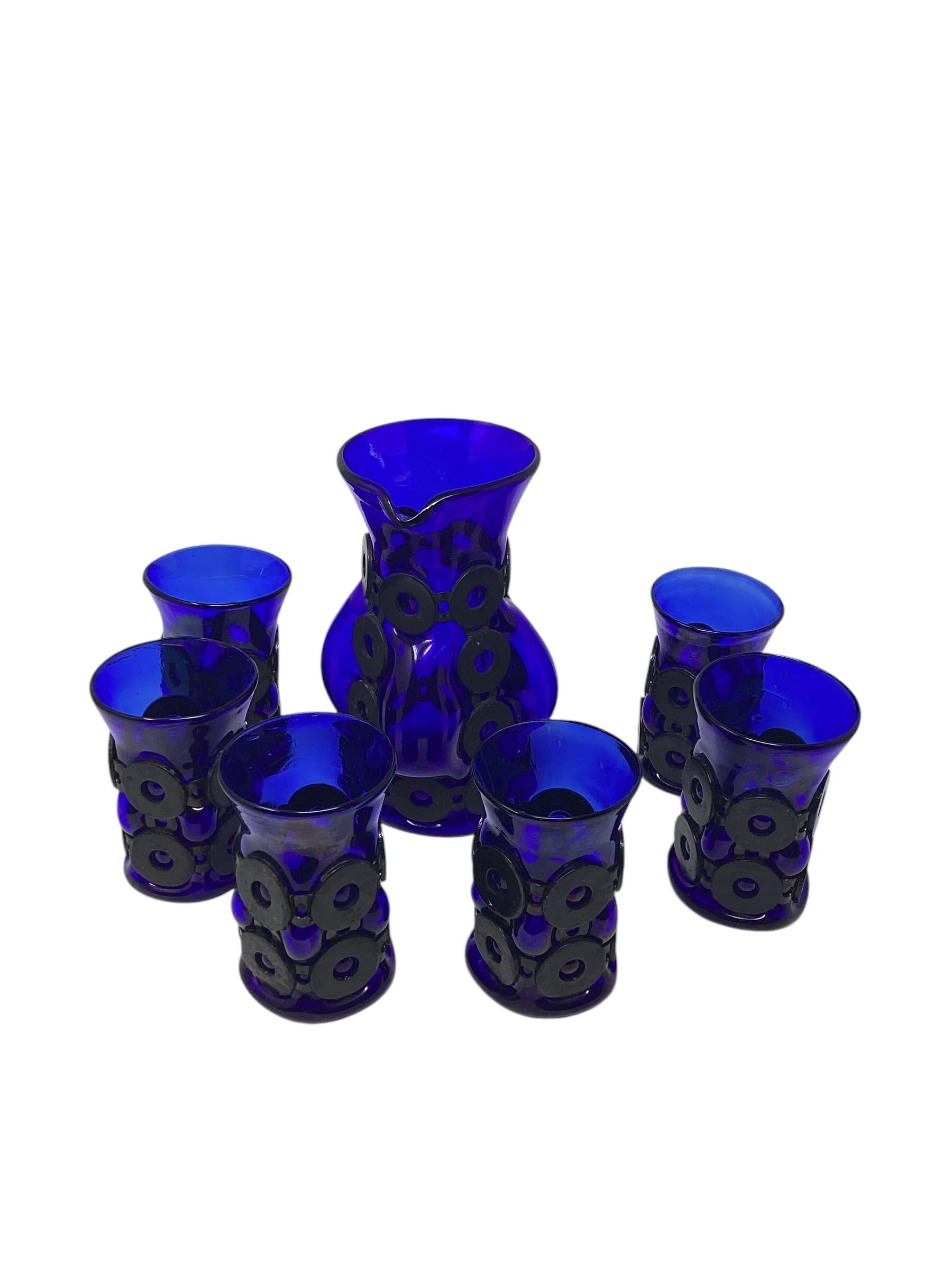 Felipe Deflinger, ensemble de cocktail en cage bleu cobalt du milieu du siècle dernier en vente 5