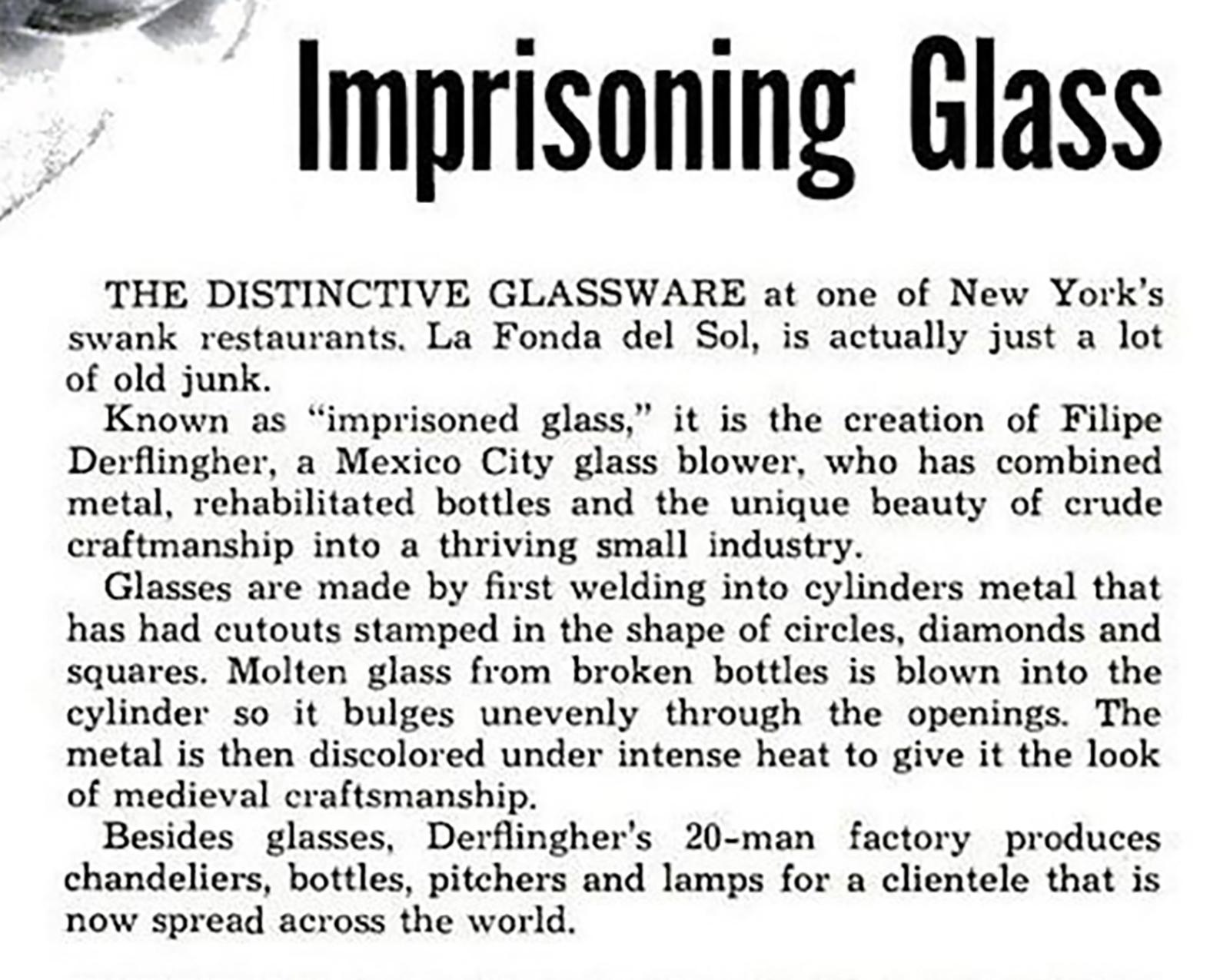 Felipe Derflingher Brutalist Imprisoned Glass Tankards For Sale 7