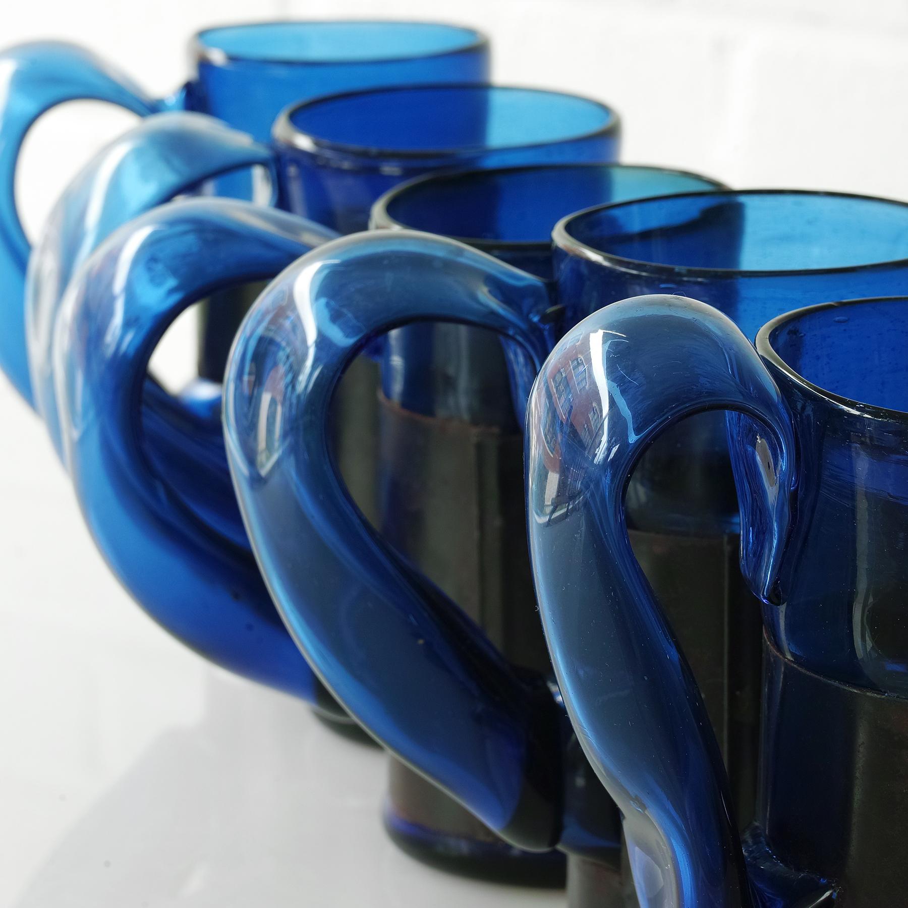 Felipe Derflingher Brutalist Imprisoned Glass Tankards For Sale 2